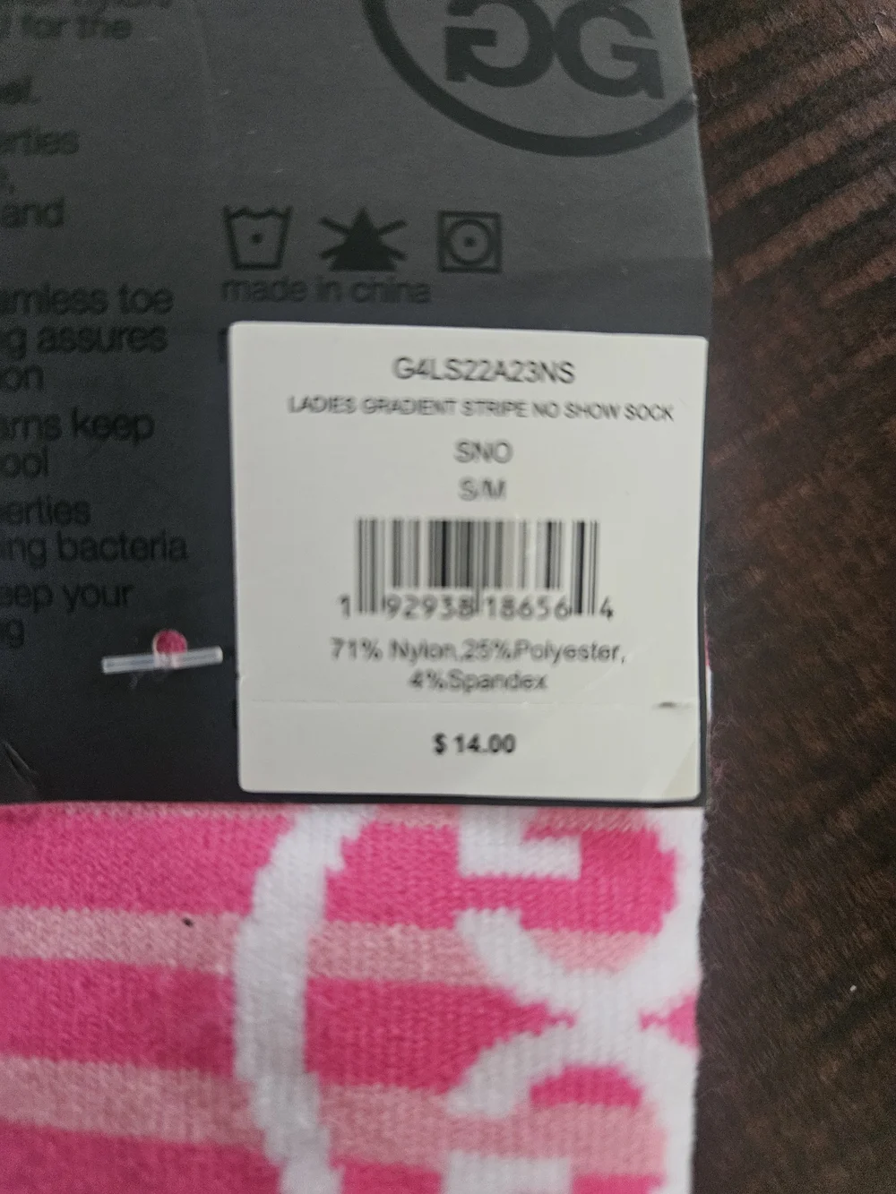 G/FORE GRADIENT STRIPE NO SHOW SOCK